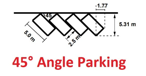 45° Angle Parking min