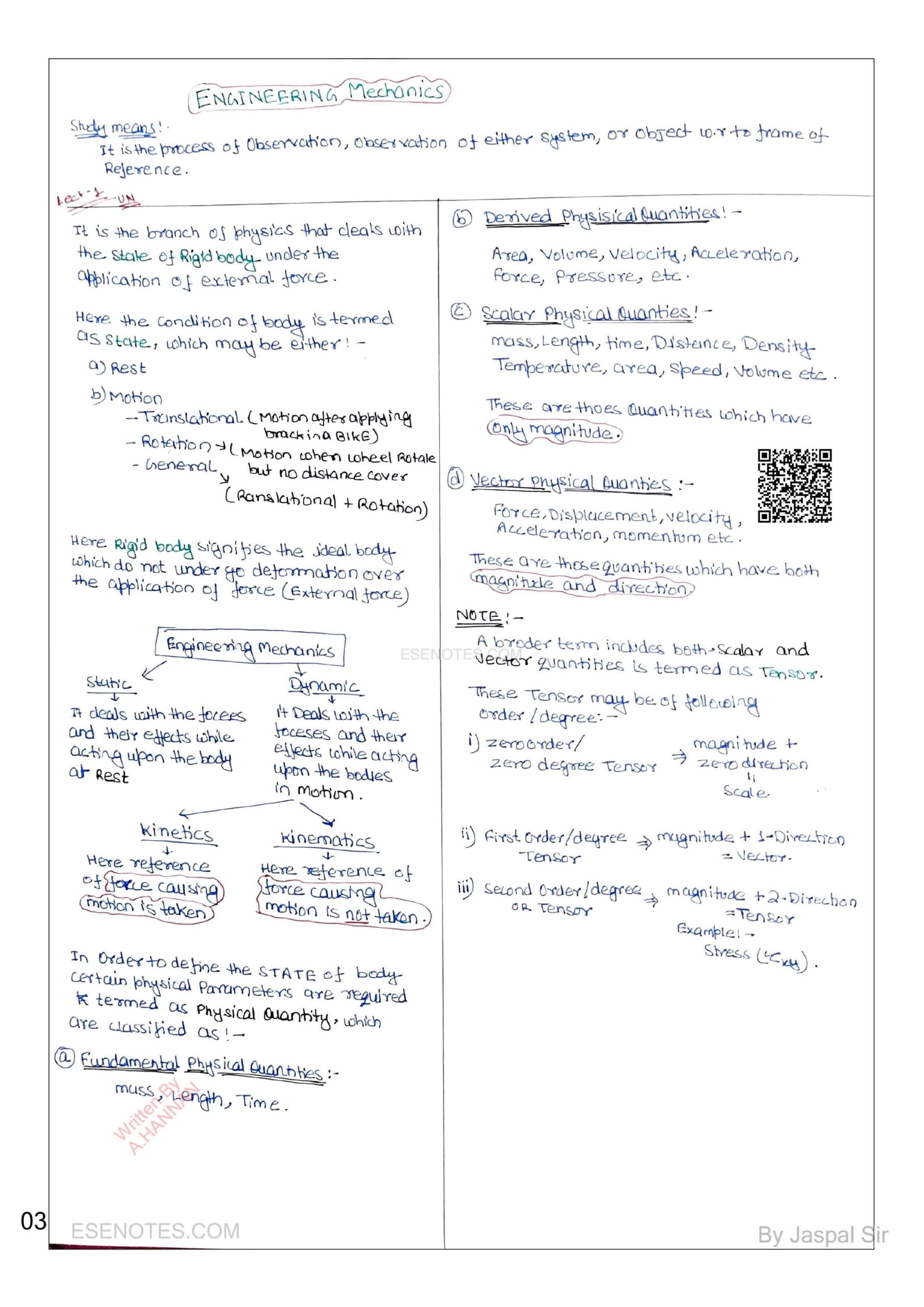  pdf engineering mechanics notes by jaspal sir