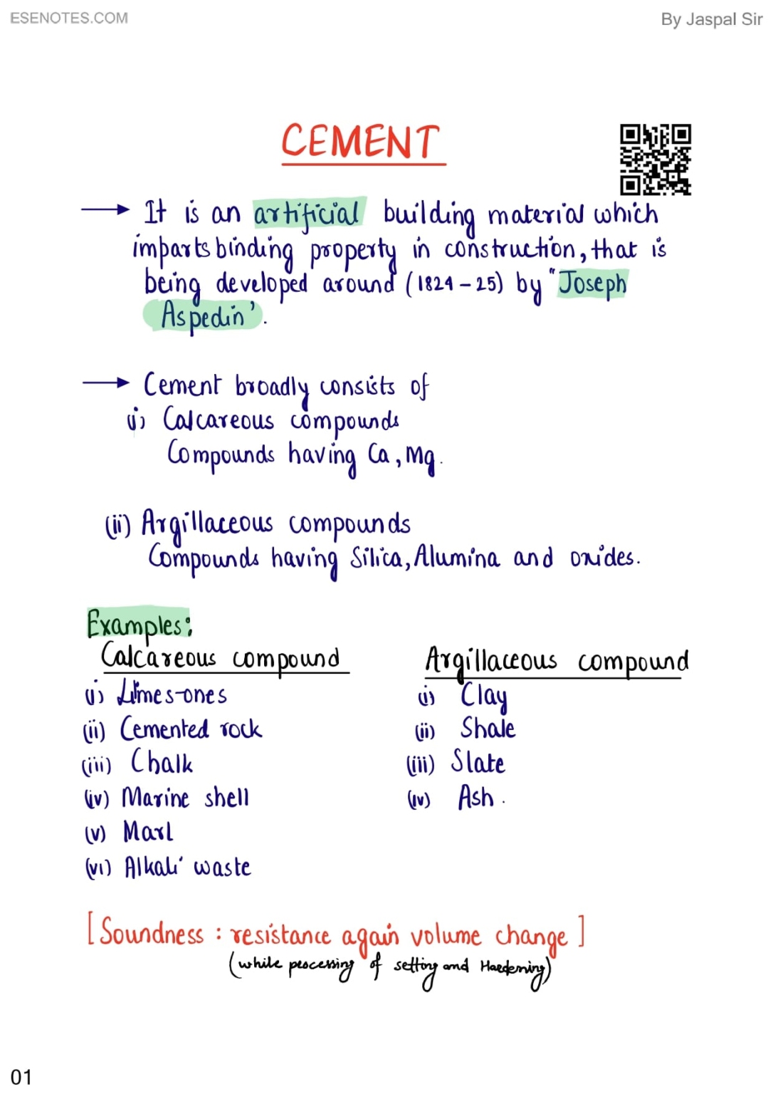 Building Materials PDF Handwritten Notes By Jaspal Sir | Building ...