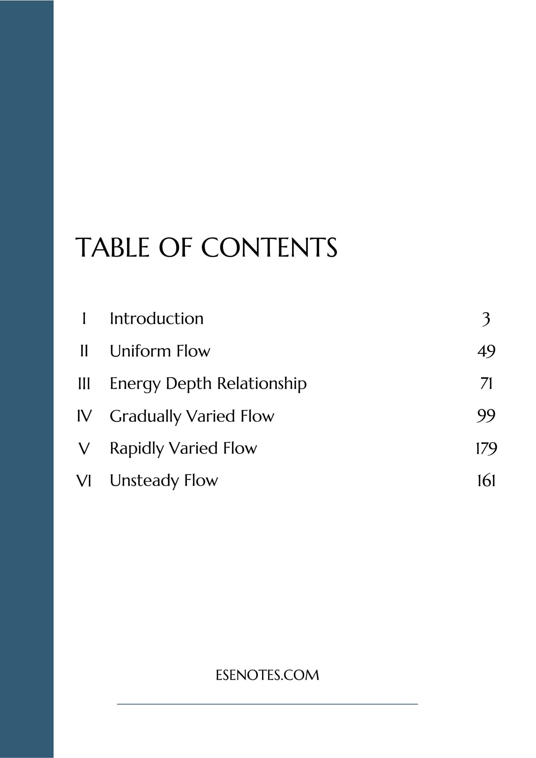 Open Channel Flow Notes