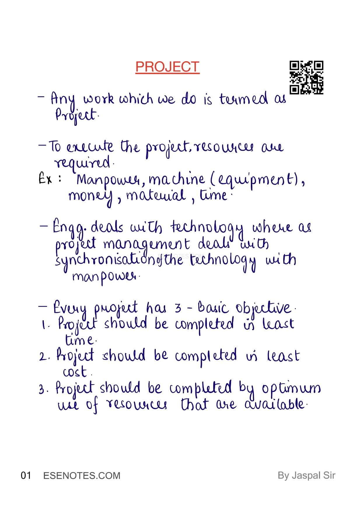 CPM & PERT Notes