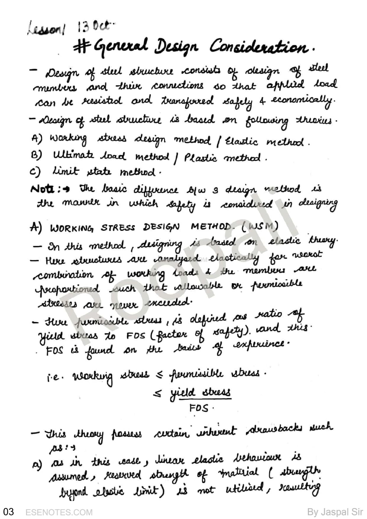 Design of Steel Structures PDF Notes