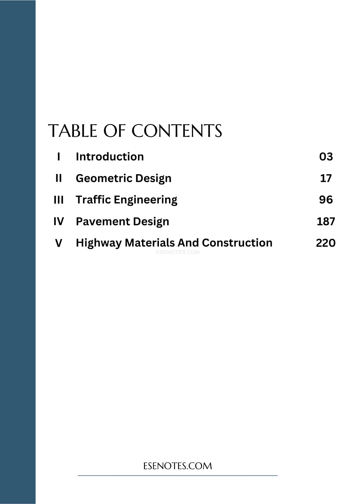 Highway Engineering Pdf Notes