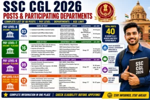 SSC CGL Posts And Participating Departments