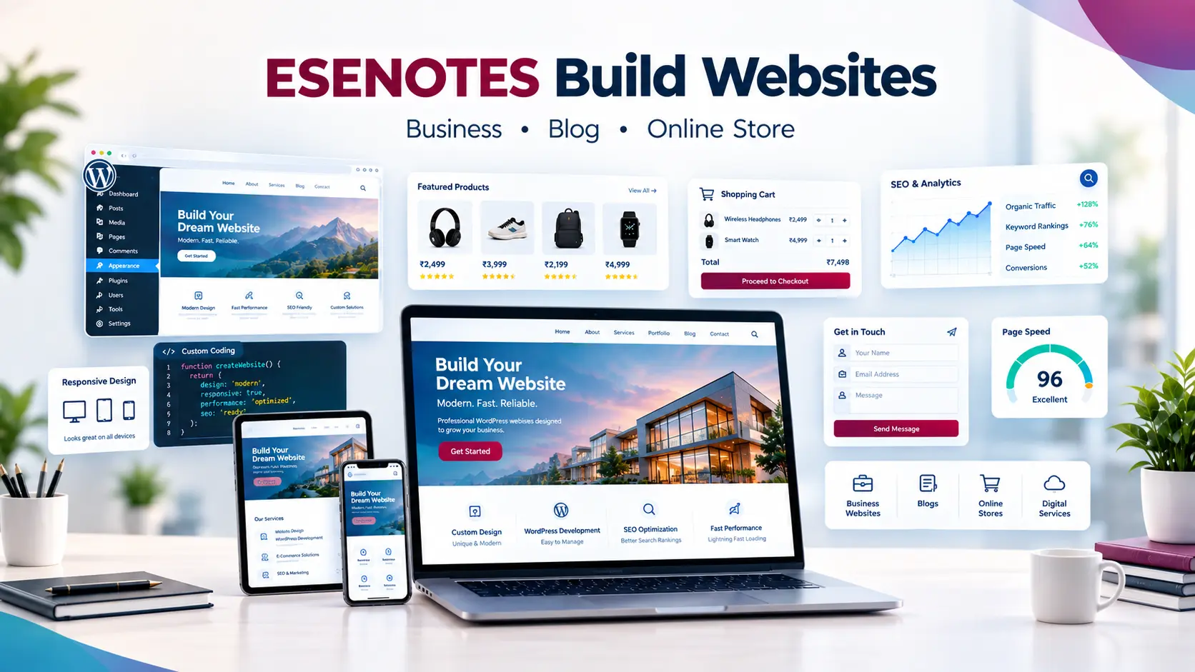 ESENOTES builds websites