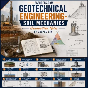 Geotechnical Engineering- Soil Mechanics Handwritten Notes