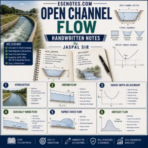 Open Channel Flow Handwritten PDF Notes
